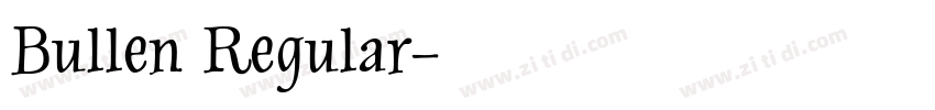 Bullen Regular字体转换